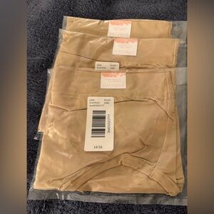 Cacique Comfort Bliss Full Brief Panties NWT set of 3 tan 14/16